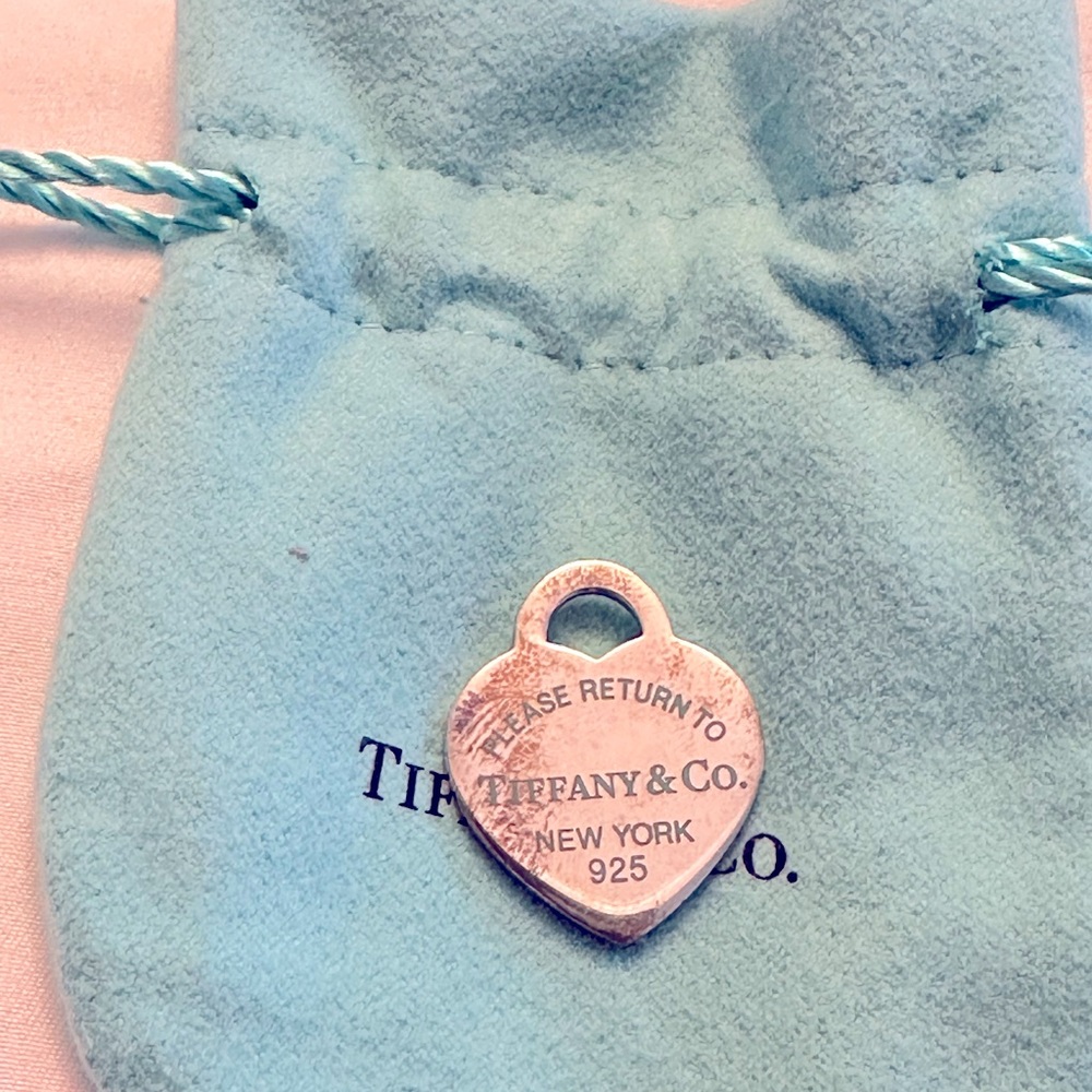 Tiffany & Co medium heart tag with enamel lettering